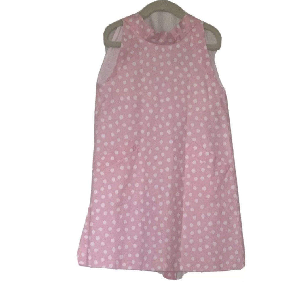 Oscar de la Renta Girl Dress Sz 8 Pink W/ White